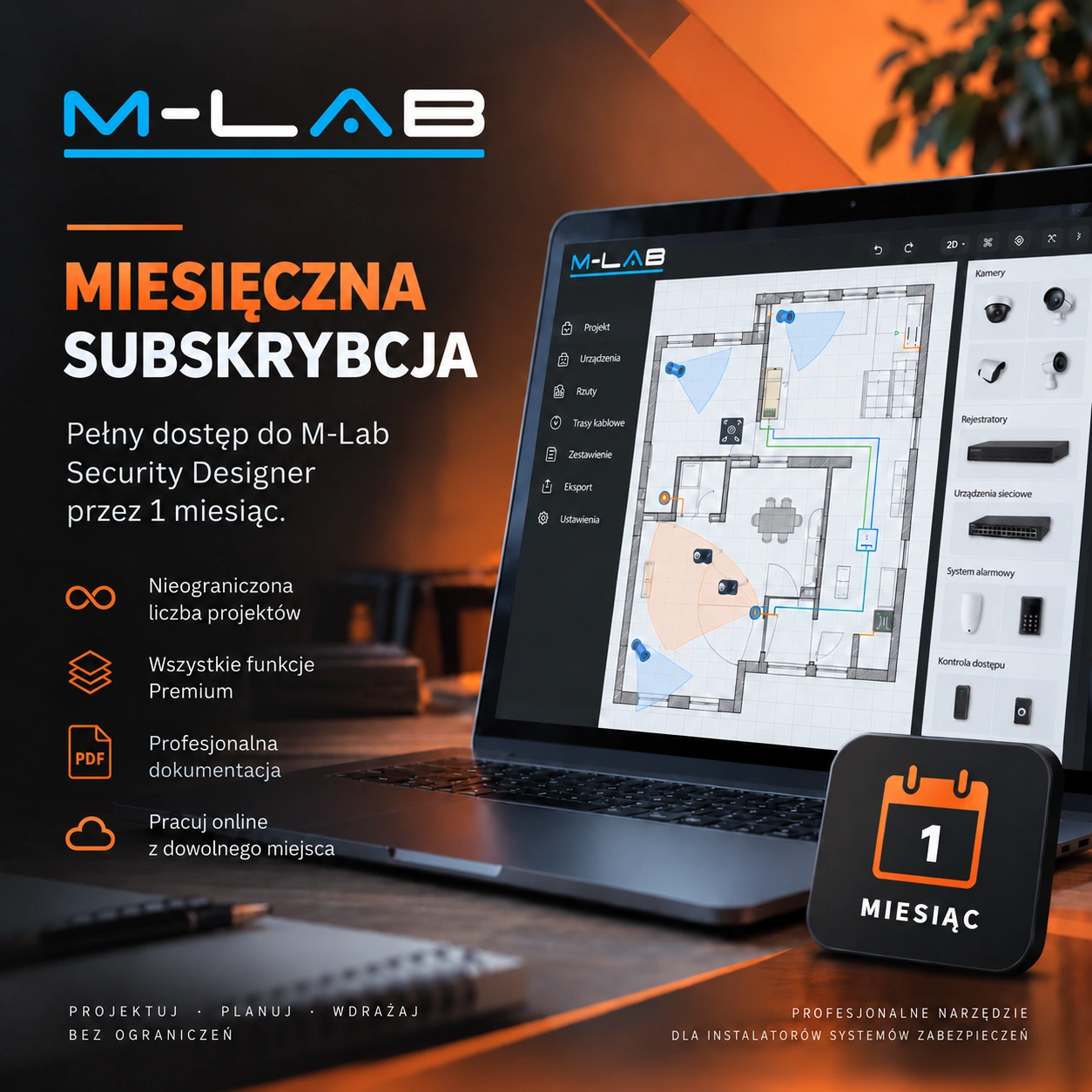 Miesięczna Subskrypcja - M-Lab Security Designer Premium